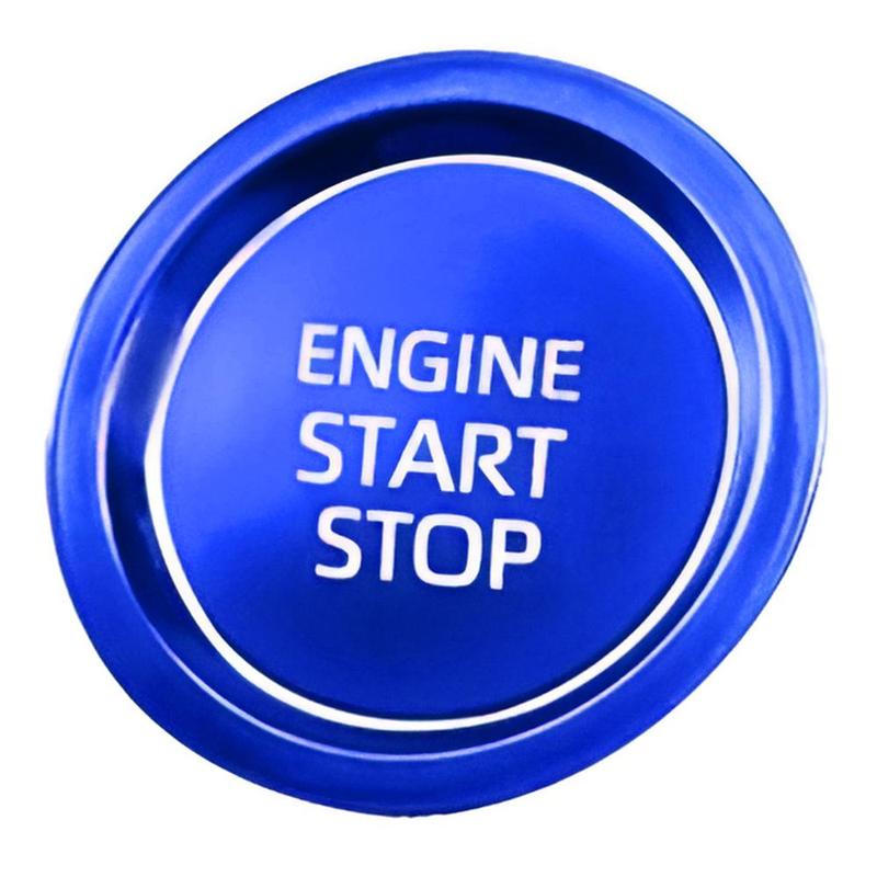 1 Set Start/Stop Motor Düğmesi Kapağı Sticker Toyota Corolla için Uygun Mavi Alüminyum Alaşım