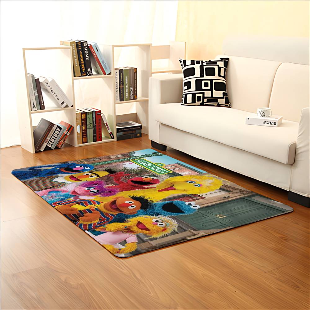 Cookies-ELMO-Sesame Street Carpet Bathroom Anti-slip Mat Home Decoration Mat Entrance Door Mat Scratch-resistant Door Mat