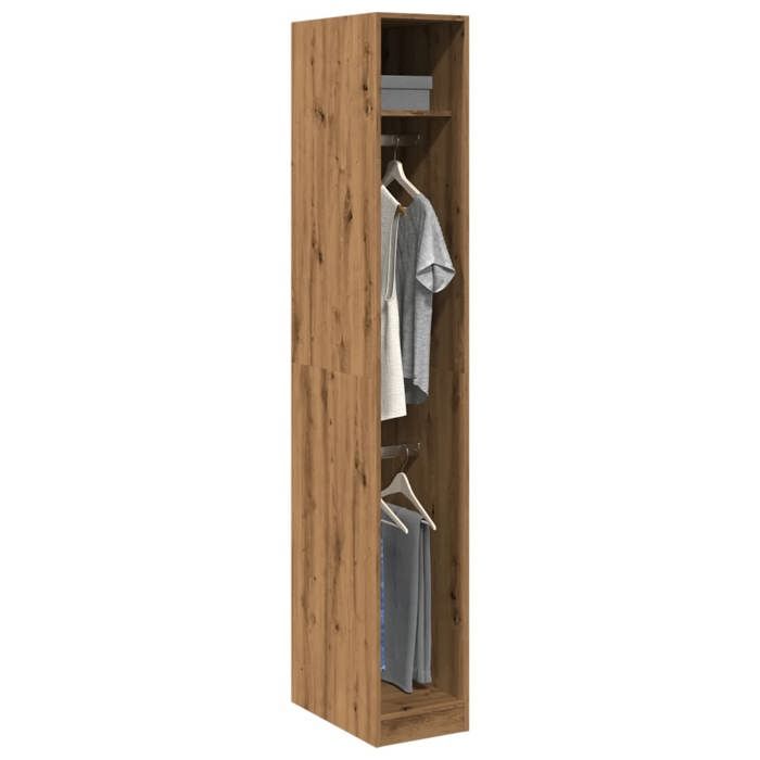 VidaXL Garde-robe chêne artisanal 30x50x200 cm bois d'ingénierie 3307782