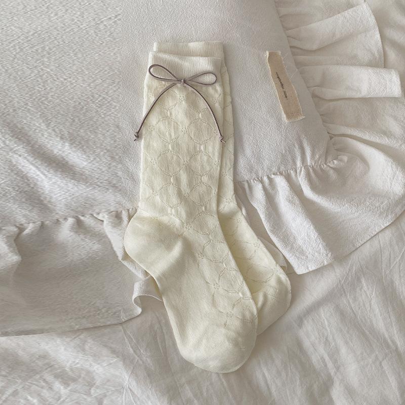 

Женские летние тонкие милые носки-гольфы белого цвета из сетки, дышащие 1 pair кофейный