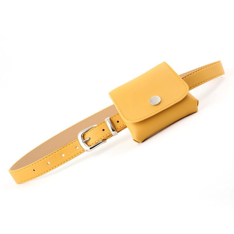 

Leather Elegant Faux Belt Bag For Women In Various Colors Perfect For Dresses And Shirts Yellow Silver