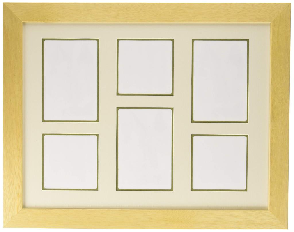 A.P.J. Plain Family Photo Frame with Mat, Natural, Taishi