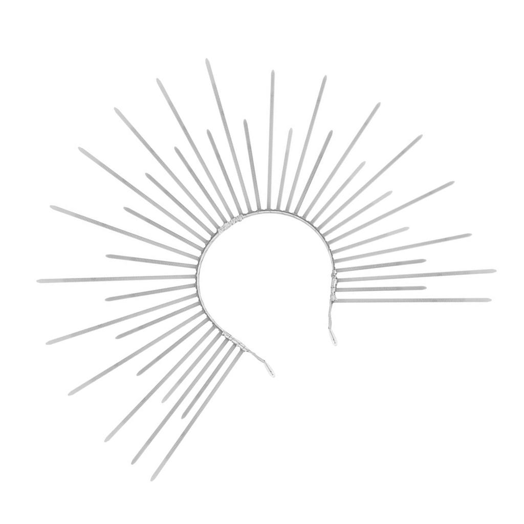 Spiked Headband for Bride Crowns Hairband Stage Performances Hairhoop Female Crownpiece Elegant Church Headpiece