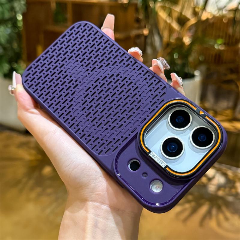 Cooling Mesh Camera Mount Case For 17 15 14 13 12 16 Pro Max Plus For Magsafe Charge Shockproof Heat Dissipation Cover