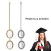 2Pcs Graduation Tassels Charm With Photo Holder Graduation Hat Pendant Metal Photo Charm Graduation Hat Decoration