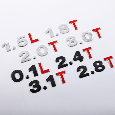 Car 3D Three-dimensional Car Sticker DIY Large Alphanumeric Displacement Label 1.5 2.0 Metal Body Sticker Word Label Tail Label