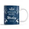 Mug - Wesley - Christmas - Ceramic - Printed - 325 Ml - Blue