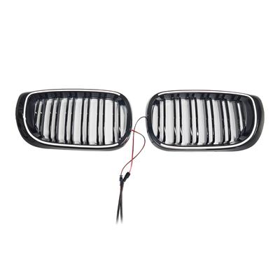 Schwarzes Frontstoßstangen-Gitter Passend für BMW 3er E46 4-Türer LCI 2002-2005 Mit LED
