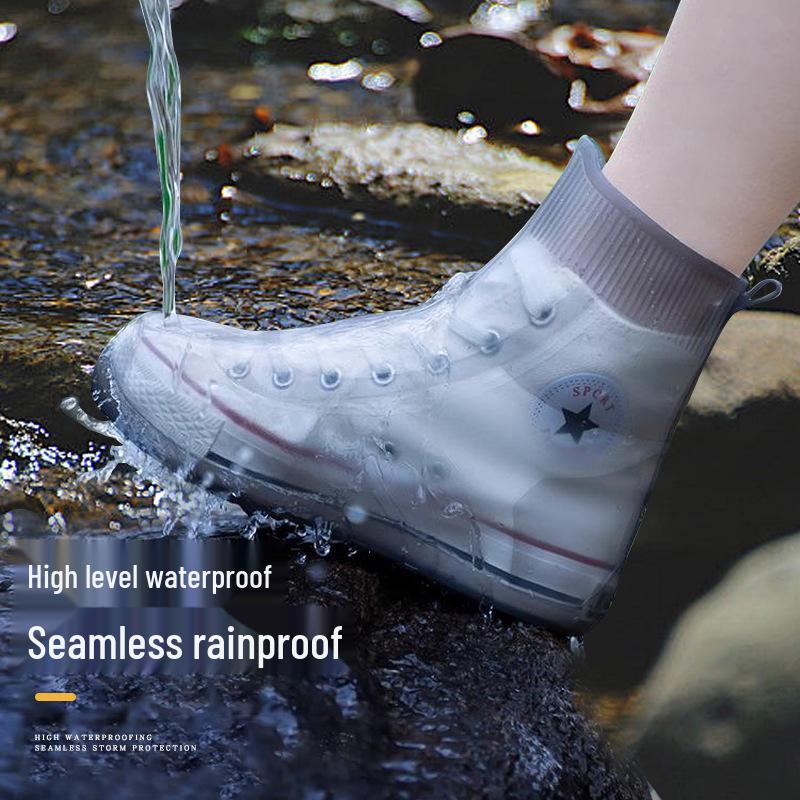 Waterproof Non-Slip Silicone Rain Shoe Covers for Men & Women - Thickened, Wear-Resistant, Mid-Calf Protection for Outdoor Use