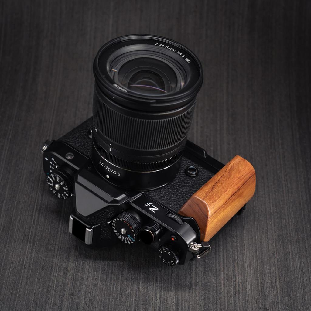 Iborrys Premium Solid Wood Camera Compatible with Nikon Zf with Dedicated Quick Release Handcrafted with Premium Retro Natural Wood Handle Grip,