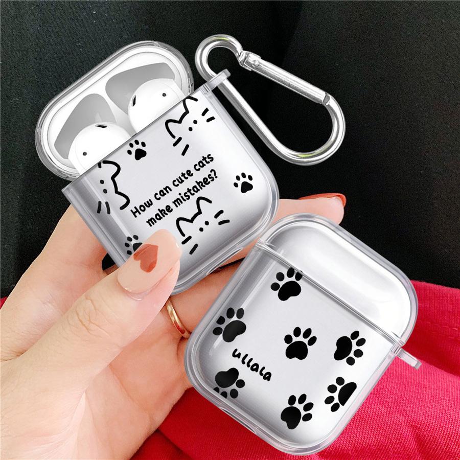 Cartoon Animal Cute Cat Clear Earphone Cases Cover Case For Airpods Pro 2 3 1 Pro2 4 Pro3