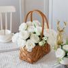 Roze Roze Pioen Kunstbloemen Zijde Boeket 27 Hoofden Rozen Nepbloem Voor Tafelvaas Schikken Huis Bruiloft Decoratie Bloemen