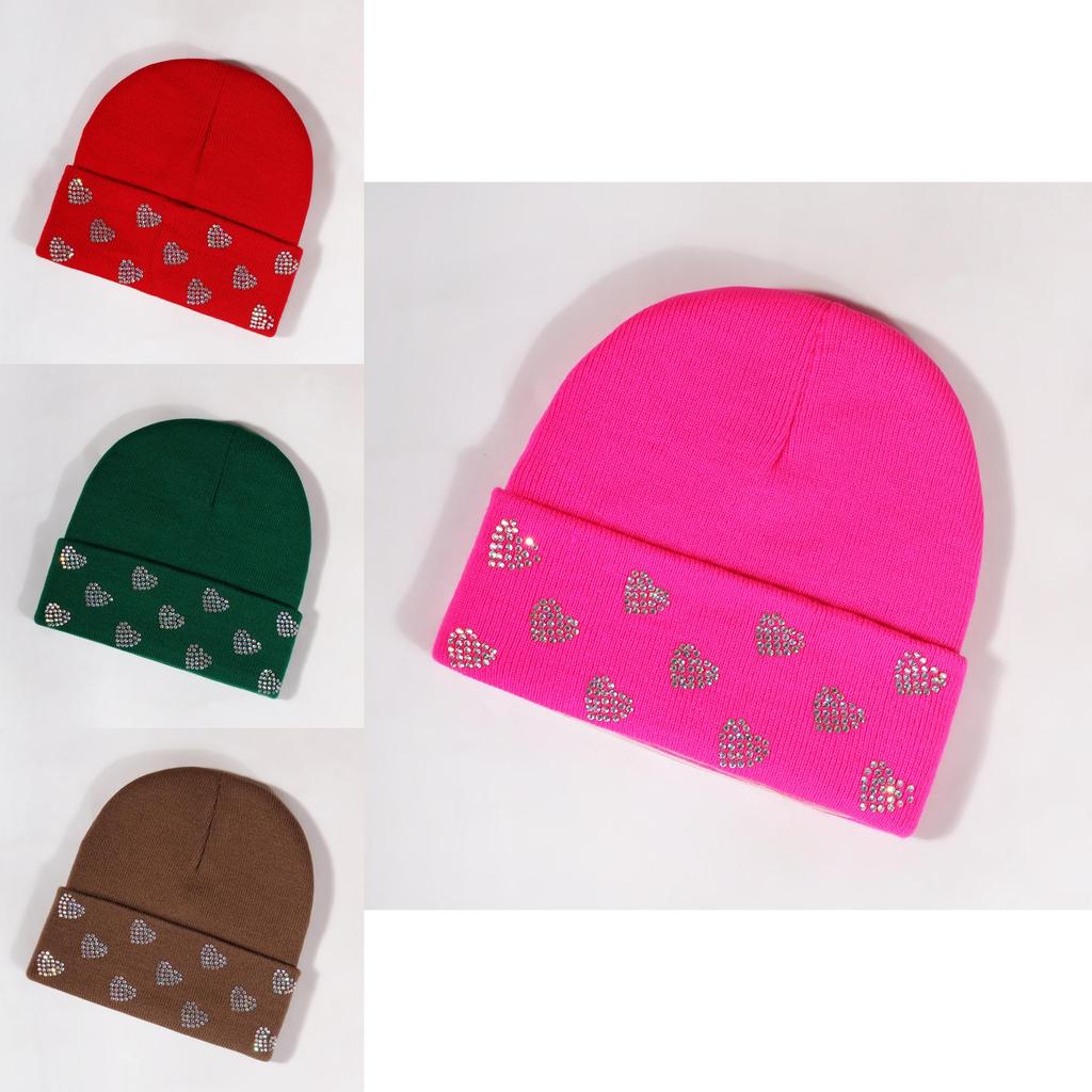 Fashionable Heart Shaped Design Beanie With Insulation For Outdoor Sports
