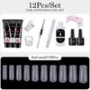 OVERTANG Maniküre Pediküre Set 12 Teile UV LED Nagellampe Mehrfarbig ABS Nagelpflege-Set