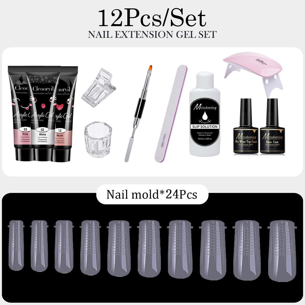 OVERTANG Maniküre Pediküre Set 12 Teile UV LED Nagellampe Mehrfarbig ABS Nagelpflege-Set