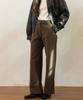Aejeuipeu Tan Fleece Cotton Pants (Brown)