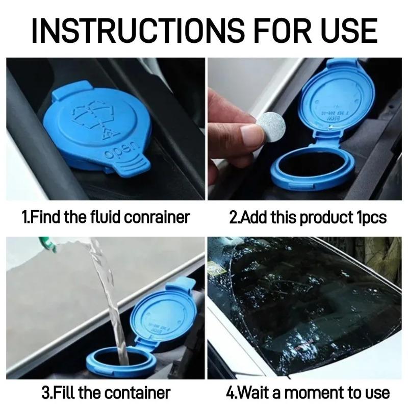 5Pcs-200pcs Car Windshield Solid Cleaning Agent Car Glass Wiper Solid Concentrated Cleaning Effervescent Tablets Car Accessories