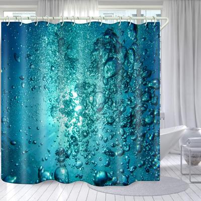 Bagni Utilizzare Tende da Doccia Schiuma Marina 3D, Vasche da Bagno Utilizzare Tende da Doccia Standard Lusso, Tessuto Impermeabile Lavabile Show 3D