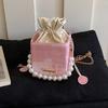 Pearl Hand-held Girl's Box Bag - A Trendy, Unique, Small-sized Casual Bag with A Niche Design for Shopping On The Street.