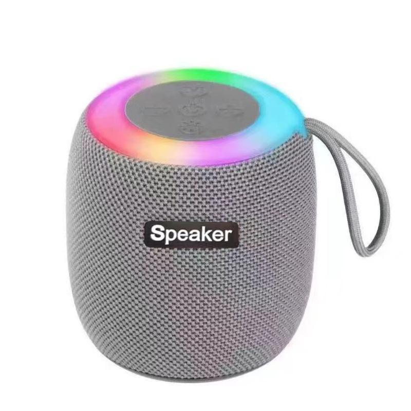 Altavoz Bluetooth inalámbrico portátil para exteriores, subwoofer, para coche y hogar con luces de colores, pequeño altavoz mini atmosférico