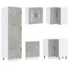 Vidaxl Kitchen Cabinet Set Kalmar, 14-Piece, Concrete Grey