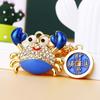 Chinese Style Lion Dance Rhinestone Metal Keychain Small Pendant Creative Backpack Keychain