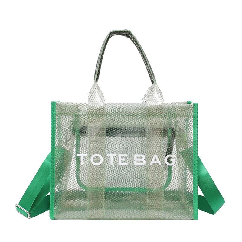 Sac à bandoulière transparent Mori ins pour femme, imprimé lettres, pour le travail et les courses, nouvelle collection hiver 23