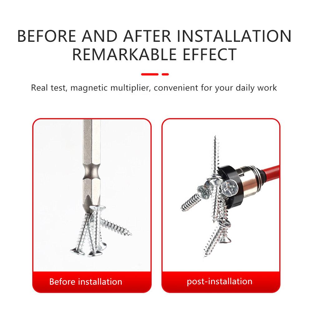 50mm Magnetic Drywall Screw Bit Set 5-Piece Kit with Extension Perfect for Precise Screw Placement