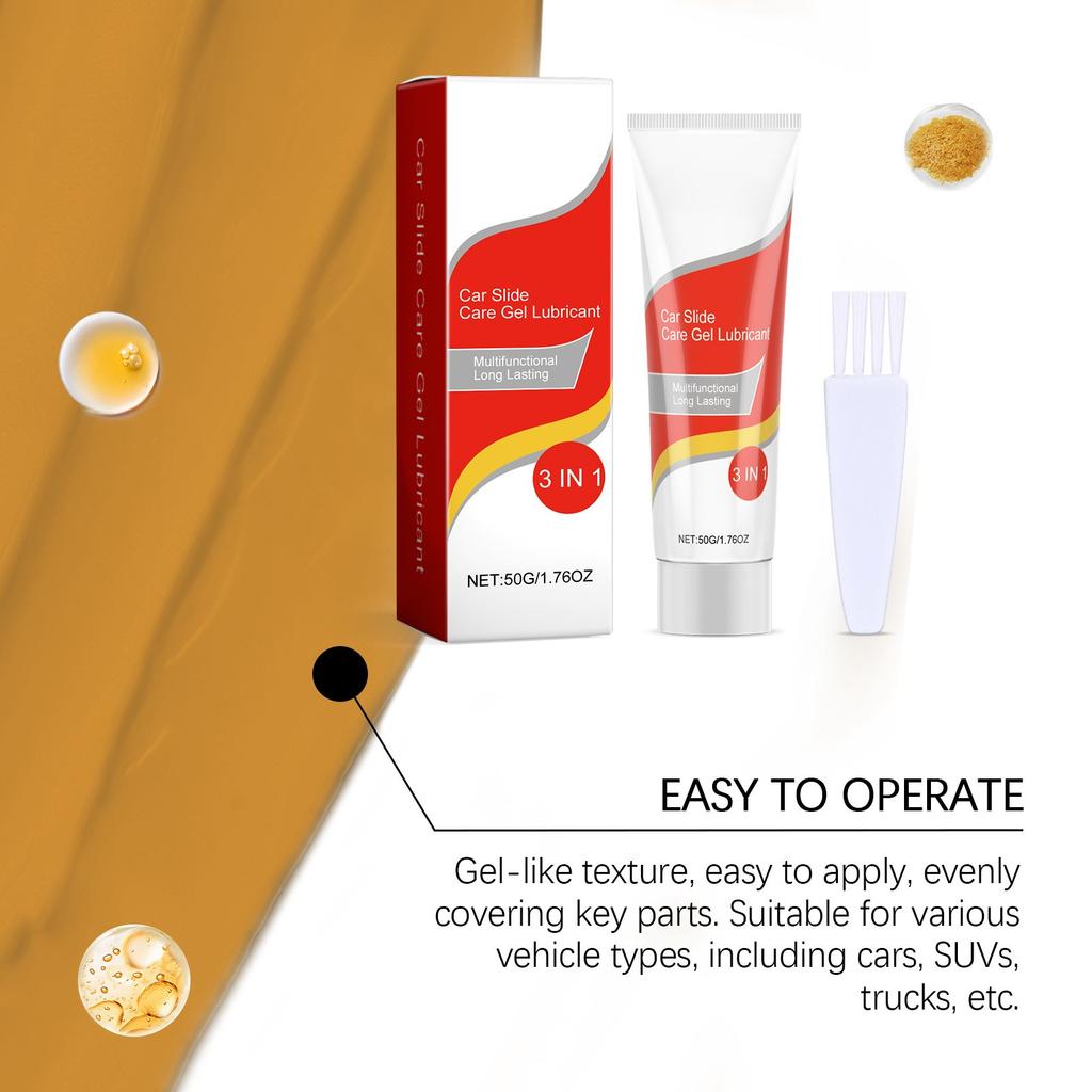 Car Maintenance Lubricating Gel Hinge Slide Sunroof Track Lubrication Maintenance Anti-stuck Abnormal Noise