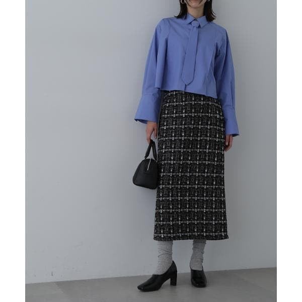 Natural Beauty Tweed Tight Skirt Size [N Basic] Lamé (S Line)