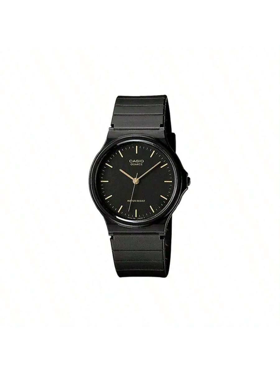 

**Классическая популярная модель CASIO серии YOUTH** - Простой, модный - Водонепроницаемый кварцевый механизм - ремешок Японско-корейский женский циферблат часов MQ-24-1E. чёрный