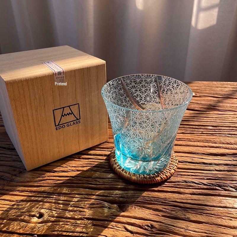 

Edo Kiriko Heart of the Ocean Hand-Carved Crystal Whiskey Glass