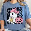 Pink Coquette Ghost T-Shirt and Kids Tshirt: Spooky Halloween Coffee Lover Shirt and Kids Tshirt