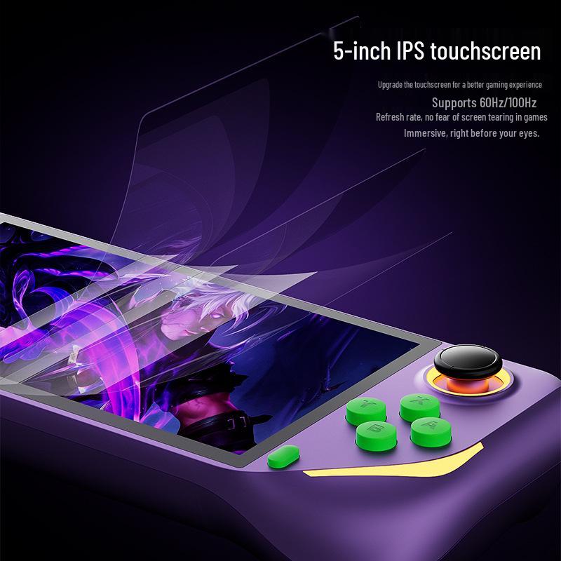 Console de jeu portable E6Plus Écran tactile HD 5", RK3566, Double système, Prise en charge WiFi et Screen Casting