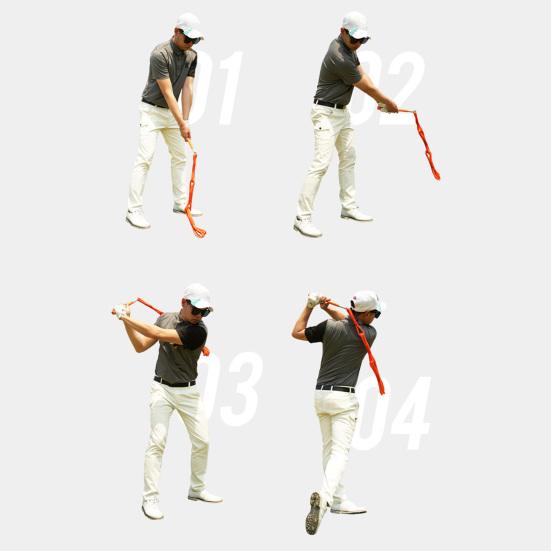 Golfschwung Seiltrainer mit rutschfestem Griff Golfschwung Geschwindigkeit Kraft Trainingshilfe Männer Frauen Golf Übungshilfe Rhythmusseil Golfzubehör