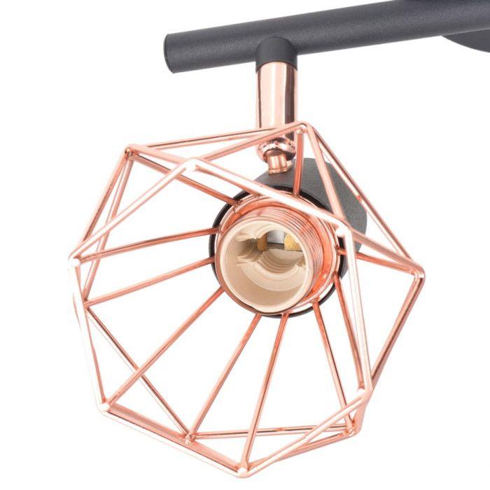 VidaXL Plafonnier avec 2 Projecteurs Lampe de Plafond Eclairage Lustre Luminaire de Salon Salle de Séjour Maison Intérieur 244389