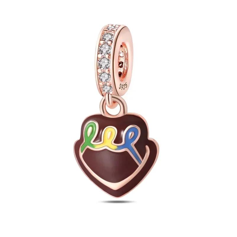 Coppergourmet Fruit Snack Series Macaron Charm For Women Diy Bracelet Fine Jewelry Making Gift