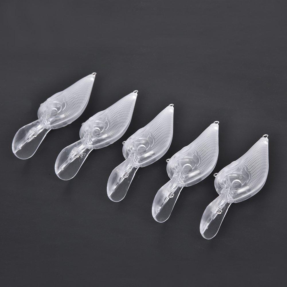 Pack of 10 Unpainted Artificial Bait Fishing Lure Crankbait Blank