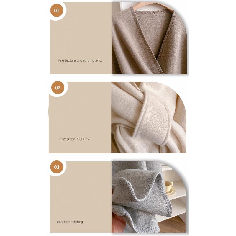 Solid Color Slit Shawl Women's Versatile Fashion Autumn and Winter Warm Decoration Atmosphere, External Cardigan