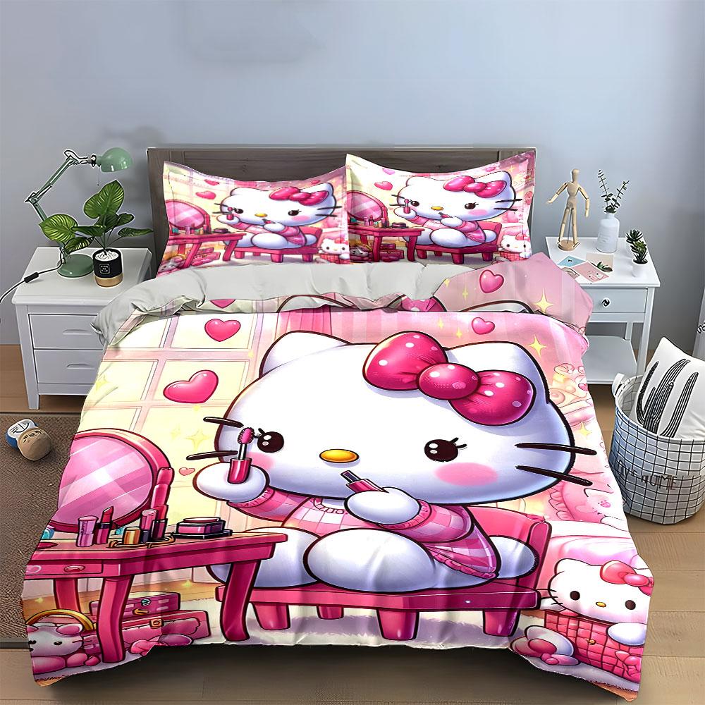 Adorable kitty's glam wonderland. Bedding sets Duvet covers Pillowcases(1* Duvet Cover 2* Pillowcases without duvet insert)