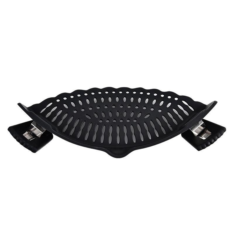 Universal Silicone Pot Strainer Clip-On Anti-Spill Food Grade Fruit Colander for Pasta Vegetables - Kitchen Essential