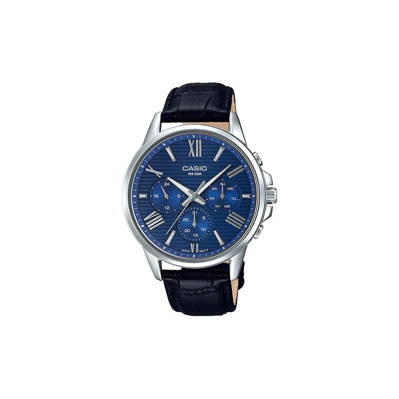 

Casio CASIOSTANDARD series ENTICER series classic retro casual fashion quartz movement leather strap Japanese and Korean watch men s MTP-EX300L-2AV синий