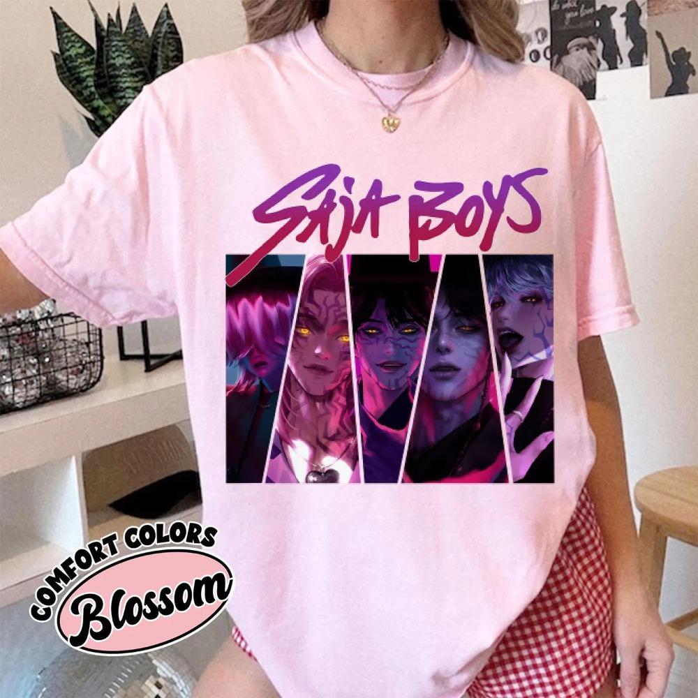 

Saja Boys Boy Band Shirt Kpop Demon Inspired Movie Shirt Demon Hunters Merch Kpop Shirt Boy Group Shirt Men Women All-season 3XL