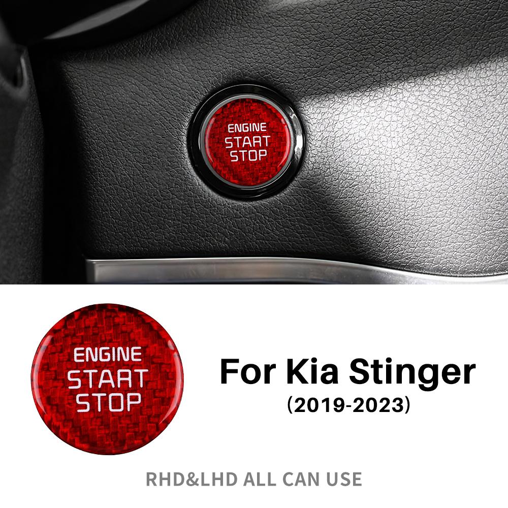 

Real Hard Carbon Fiber Sticker For Kia Stinger 2019 2020 2025 2025 2025 Car Start Engine Stop Button Cover Interior Trim