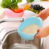 Kitchen Drain Basket Fruit Bowl Plastic Rice Washing Bowl Colander Rice Bowl Strainer Basket Homes Kitchen Organizers