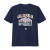 Vintage Retro Alaska Mountain Forest Print Casual Outdoor Hiking T Shirt Vintage Washed Unisex Designer Clothes Stylish