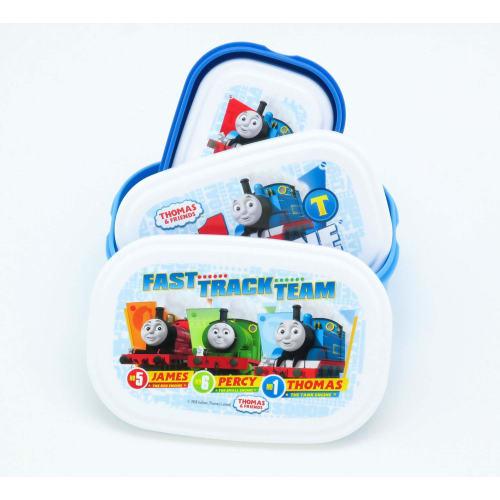 OSK Thomas the Tank Engine Lunch Box, Set of 3 Self-Sealing Containers (180ml/300ml/480ml), Compact Storage, Nesting Design, Made In Japan, SP-31