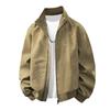 Wassup Sohot American Style Stand-Collar Tie-Dye PU Leather Bomber Jacket
