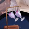 Fashion Resin 3D Drink Cup Drop Earrings for Women Girl Beer Milk Tea Ice Cream Dangle Earrings Jewelry Gift