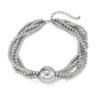 Exaggerated Large Round Bead Pearl Collarbone Item Jewelry Necklace Hip Hop Trend Multi-Layer Chain Necklace